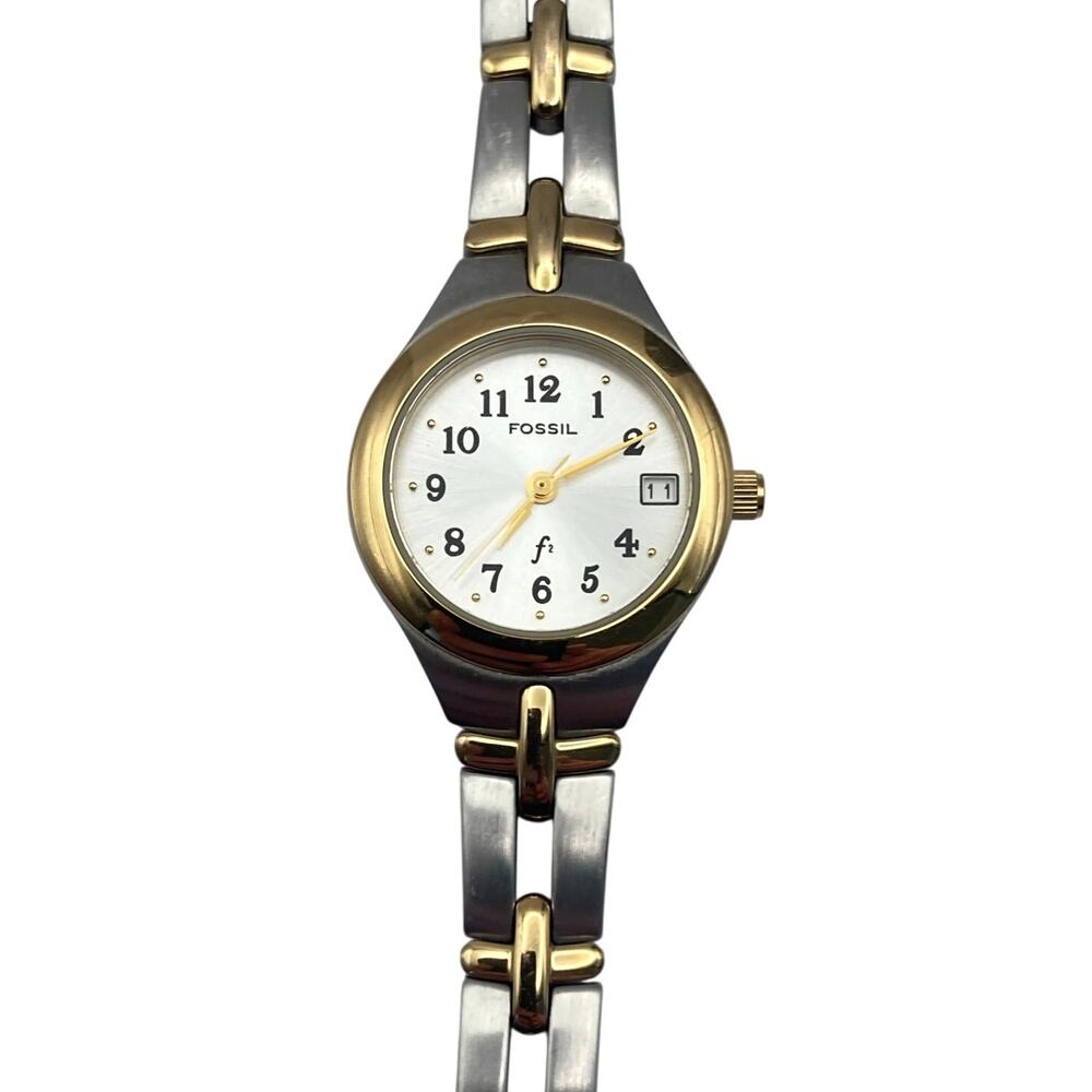 Fossil F2 Women's Watch 22mm - Fresh Battery - All Stainless - WR 30m Wrist 5.75